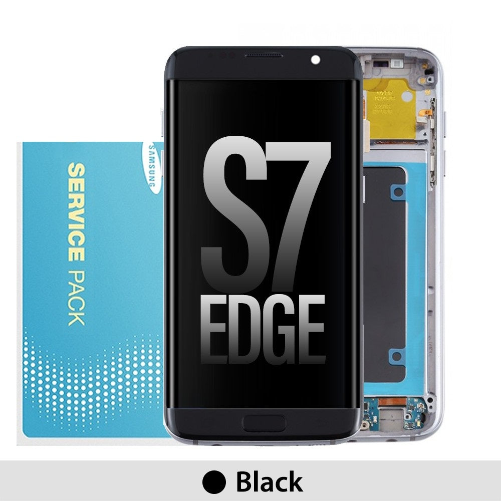 Samsung Galaxy S7 Edge G935F OLED Screen Replacement Digitizer GH97-18533A (Gold)-Black Samsung Galaxy S7 Edge G935F OLED Screen Replacement Digitizer GH97-18533A (Gold)-Black